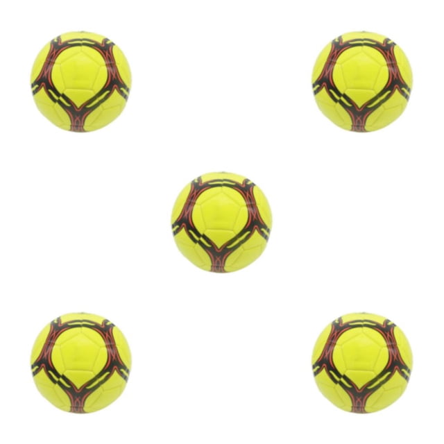 Youkk Ballon de Soccer le Plus Récent - Résistant à l'Usure et Durable, Entraînement Portable, Grand Champ d'Application, Ballon Officiel de Soccer Épaissi Jaune type 4 Ensemble de 5