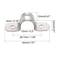 thumbnail image 2 of Unique Bargains 12mm Rigid Pipe Strap, 304 Stainless Steel, 2 Holes Clamps, 20 Pcs, 2 of 3
