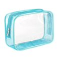 thumbnail image 2 of Sac de Maquillage Transparent Réutilisable pour Femmes et Hommes Sac de Rangement en PVC Bleu, 2 of 8