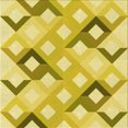 thumbnail image 1 of Ahgly Company Machine Washable Indoor Square Transitional Bold Yellow Area Rugs, 8' Square, 1 of 7