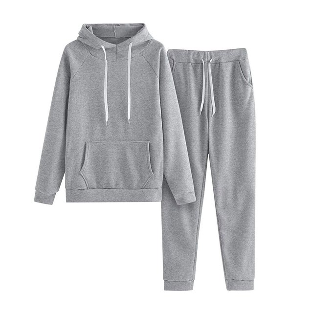 2 Piece Sweatsuits for Womens Clearance Solid Color Pocket Drawstring Pullover Sweatpant Set Lounge Tracksuit Casual Plus Size Lightweight Loose Ladies Outfits Fall Winter 2023 Black L