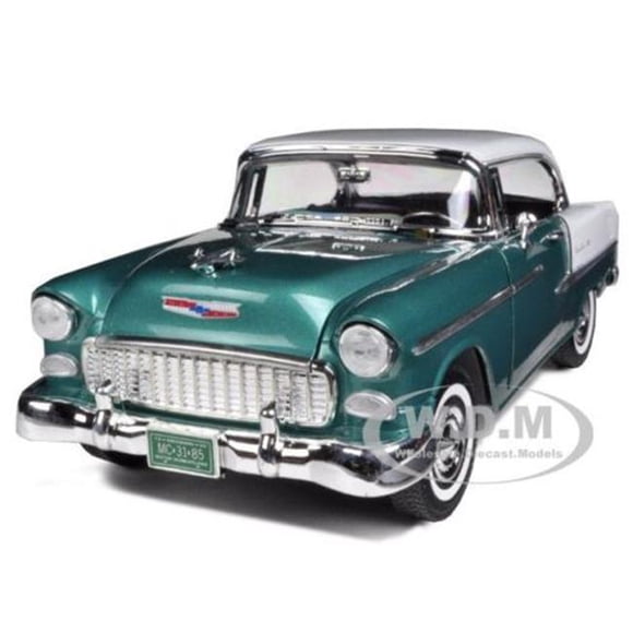 1 by 18 1955 Chevrolet Bel Air Hard Top Diecast Model Car, Green