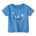 thumbnail image 1 of Chandail Court de Danse 2t Chandails à Manches Longues Filles Garçon et Fille Mode Décontractée Imprimé Col Rond Ample T-Shirt à Manches Courtes Haut, 1 of 4