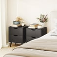 thumbnail image 2 of Modern Nightstand Set of 2, Bedside Table with 2 Drawers and Wood Legs, 2 of 10