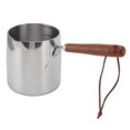 thumbnail image 2 of YUMILI Pot à lait à café 450 ml, chauffe-beurre en acier inoxydable mini pot à beurre petite casserole avec manche en bois, 2 of 14