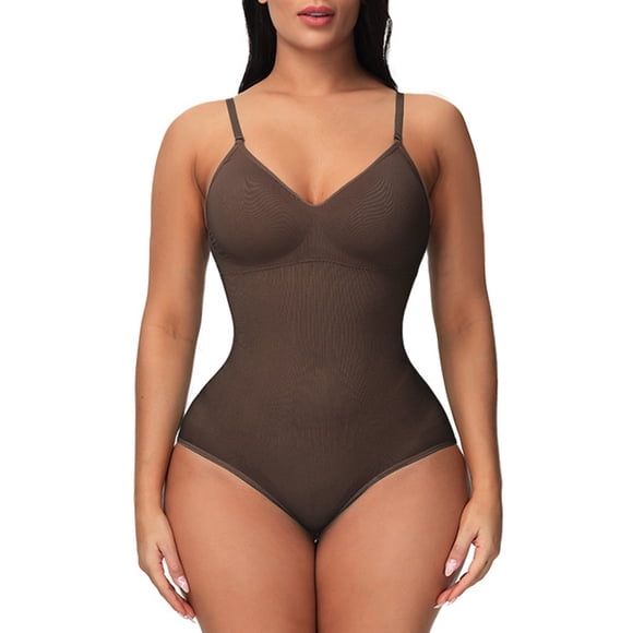 Clearance Sale 2025 Shapers Shapewear Bodysuit Thong For Women Tummy Control Thong Body Shaper Slimming Bodysuit With Built In Bra Deep V