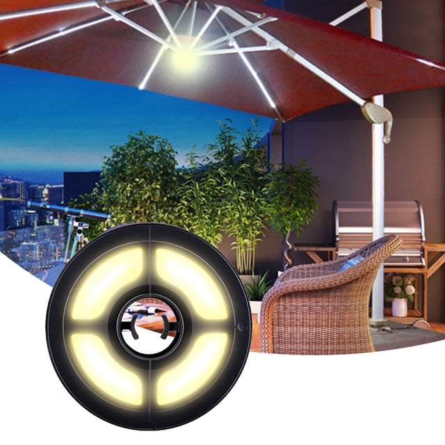 RKSTN Lumières Décoratives Lumières Solaires pour Parasol Extérieur, Télécommande avec Minuterie, Lumières Solaires pour Parasol de Patio à DEL, Lumières de Patio pour Plage, Tente, Camping, Jardin, Fête