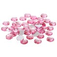 thumbnail image 1 of Unique Bargains 25mm Flat Back Round Acrylic Rhinestones, 100 Pack Plastic Circle Gems for Jewelry Making Costume, Pink, 1 of 6