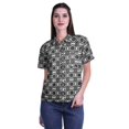 thumbnail image 1 of Moomaya Chemise à Manches Mi-Longues Imprimée pour Femmes, Col Boutonné, Haut Décontracté, 1 of 5