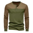 thumbnail image 1 of AherBiu Chemises à Boutons à Manches Longues pour Hommes Ajustées Légères Chandail Mode Décontracté Extensible T-Shirt à Boutons, 1 of 8