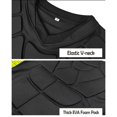 thumbnail image 4 of Breezora Football Impact Shirt Padded Compression Top with Chest Rib Shoulder Back Protection Breathable Training Gear M Size Black, 4 of 6