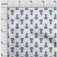 thumbnail image 1 of oneOone Organic Cotton Voile Fabric Leaves & Floral Block Printed Craft Fabric BTY 42 Inch Wide, 1 of 4