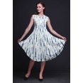 thumbnail image 4 of Bimba Robe Débardeur d'Été Décontractée Sans Manches pour Femmes, Longueur Genou, Imprimé Bleu Shibori - Medium, 4 of 6