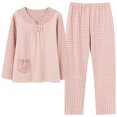 thumbnail image 1 of REDHOTYPE Pyjama Floral Fantaisie Mode Femme Printemps Automne Maman Manches Longues Coton Col Rond Ensemble Maison Grande Taille Automne, 1 of 2