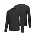 thumbnail image 4 of Dagugfen Workout Tops for Men Long Sleeve Tight Crew Neck Base Layer Leisure Running Athletic Tops, 4 of 7