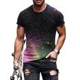 thumbnail image 1 of Bellella T-shirt Homme Col Rond t-Shirts Manches Courtes Hauts d'Été Mode Blouse Imprimé Numérique 3D Chandail Style N TP, 1 of 2