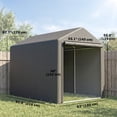 thumbnail image 3 of Outsunny Tente de Rangement, Remise Extérieure Portable avec Grande Porte, Gris Foncé, 3 of 10