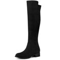 thumbnail image 1 of Unique Bargains Women's Side Zipper Chunky Heel Knee High Boot, 1 of 7