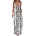 thumbnail image 2 of CEHVOM Robes d'Été pour Femmes Décontractées Boho Imprimées à Bretelles Anneau Plage Longue Robe Maxi avec Poches, 2 of 5