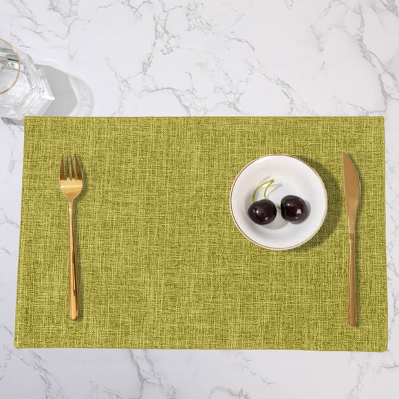 Todays Clearance Deals Prime! Blue Nylon Double-Sided Placemat, 11.81x18.11in Heat-Resistant Table Mat