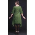 thumbnail image 2 of Bimba Kurti Asymétrique Brun à Blocs Damassés Imprimés pour Femmes, Robe d'Été Indienne Tunique, Très Grand, 2 of 6