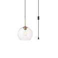 thumbnail image 3 of Living District LDPG2212BR Baxter 1 Light Brass Plug-In Pendant with Clear Glass, 3 of 4