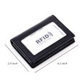 thumbnail image 3 of Men’s Bifold Front Pocket Wallet Genuine Leather RFID Blocking Card Billfold, Black, 3 of 8