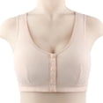 thumbnail image 2 of MIASHUI Front Closure Bras for Older Women Push Up Breathable Front Button Bralette Comfy Sleep Bras,Beige,42, 2 of 8
