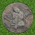 thumbnail image 2 of Angelo Décor Pierre de gué bouddha au repos de 12 pouces de diamètre, 2 of 2