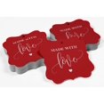 thumbnail image 4 of Inkdotpot Real Silver Foil Made With Love Wedding Tags Favor Bracket Shape Hang Pack Of 50 Paper Tags, 4 of 7