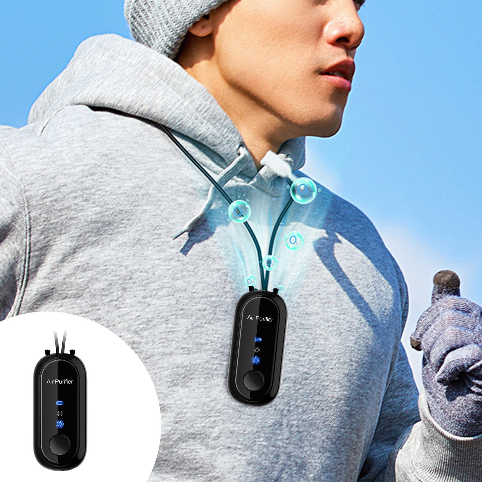 EGNMCR Mini USB Purifier, Portable Rechargeable Purifier, Reusable And Carryable, Suitable For Many Situation air purifier
