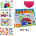 thumbnail image 1 of 296PCS Colorful Nails Pegboard Puzzle Set Intelligent 3D Game Creative Building, 1 of 8