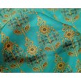thumbnail image 4 of oneOone Silk Tabby Fabric Floral & Paisley Block Print Sewing Fabric BTY 42 Inch Wide, 4 of 4