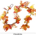 thumbnail image 3 of Dvkptbk Plastic Simulation Pumpkin Rattan Faux Pumpkin Rattan Halloween Pains Decoration Pinecone Maple Leaf Pumpkin Rattan Christmas Holiday Hanging Decoration, 3 of 6