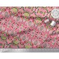 thumbnail image 2 of Soimoi Crepe Silk Fabric Moroccan Damask Decorative Print Fabric by The Yard 42 Inch Wide, 2 of 2