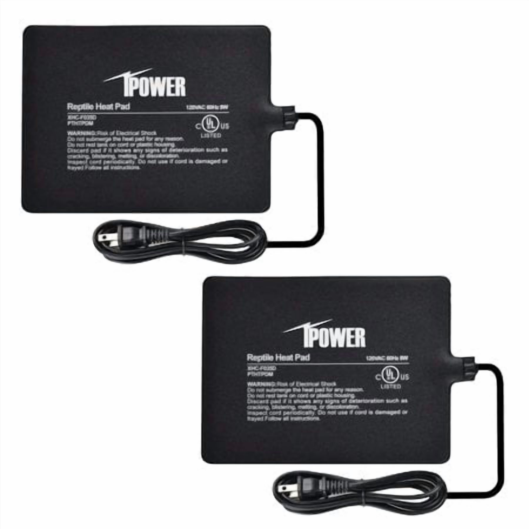 iPower Reptile Heat Pad Under Tank Terrarium Warmer Heating Mat for Turtle Lizard Frog Snake Reptile and Other Small Animals 6X8 Inch 8W 2 Pack