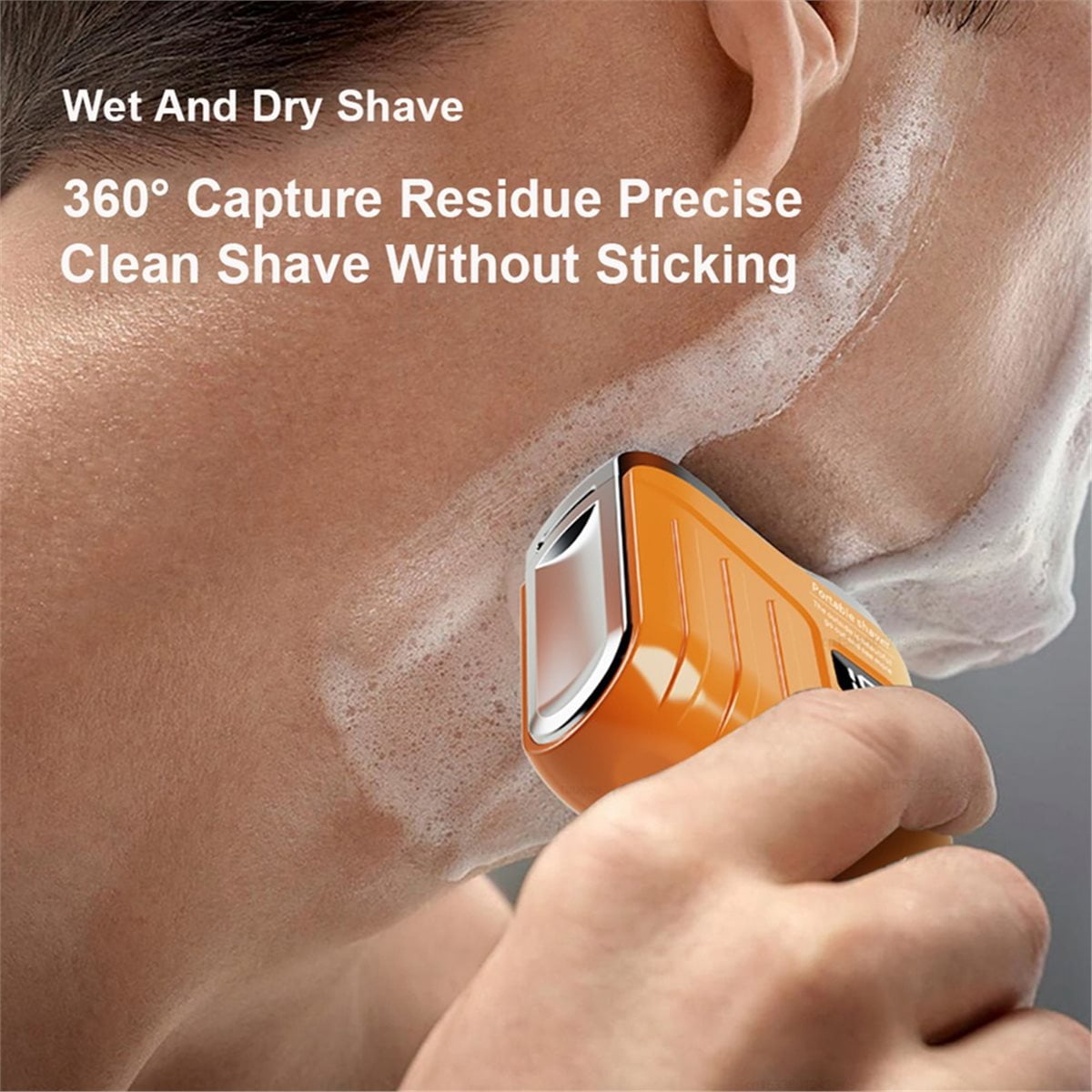 Electric Shaver for Men USB Rechargeable Dual Blade Wet/Dry Beard Trimmer Portable Electric Washable Shaver C