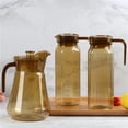 thumbnail image 3 of Oleegame 1PC Glass Bottle Acrylic Pitcher 1100ML Plastic Pitcher Clear Plastic Pitcher With Lid Heat Small Plastic Water Pitcher For Tea Lemonade Juice Milk, 3 of 4