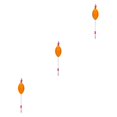 thumbnail image 4 of QualitChoice Canne à Pêche Dérivante Étanche Rotation 360° Mousse Lumineuse Alarme Dérivantes Forte Résistance à la Traction pour Eau Salée Orange 3ensemble, 4 of 6