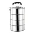 thumbnail image 4 of Adult Lunch Box Stackable Lunch Box with Handle, Microwave Stainless Steel Bento Lunch Container, Food Lunch Container for Outdoor Picnic 4 layer, 4 of 8