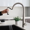 thumbnail image 2 of Stylish Siena 17 ¾" Ht Single Handle Brushed Stainless Steel Pull Down Kitchen Faucet K-135S, 2 of 14