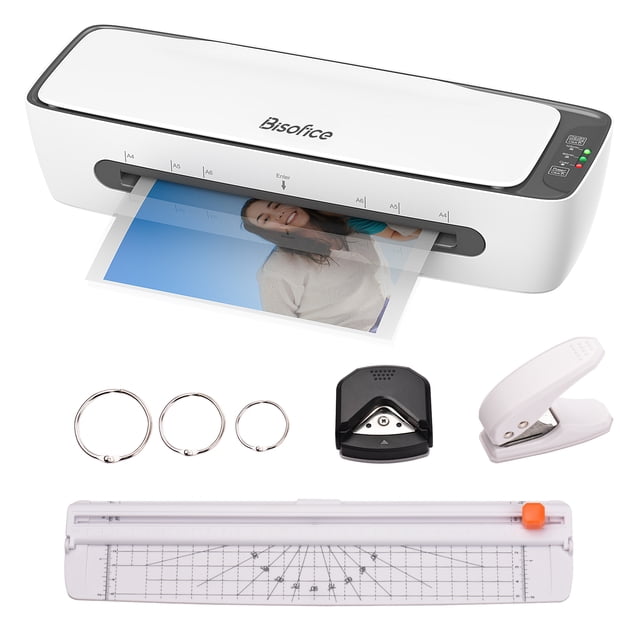Bisofice SL688 Desktop Laminator Machine Set A4 Size Multifunctional Hot and Cold Lamination 2 Roller