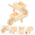 thumbnail image 4 of LABSERRON 2 Pcs Mini Wheelbarrow Decorative Models Wood for Landscape Decoration, 4 of 8