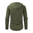 thumbnail image 4 of FAIWAD Men's Long Sleeve Drawstring Sweatshirts Drop Shoulder Zip Hooded Sweatshirts Trendy Spring Tops, 4 of 5