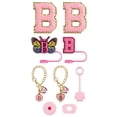 thumbnail image 1 of Glass&Bottle Accessory Set for Drinkware – Embroidery Patch Straw Covers Charm Necklace Chain & Leak Guard Complete Decorative Upgrade Kit, 1 of 3