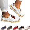 thumbnail image 1 of Espadrilles Orthopédiques Décontractées de Qualité Supérieure, Chaussures de Marche Orthopédiques Décontractées Design 2022, Chaussures pour Femmes à Enfiler Mode Bout Rond Confort Chaussures de Course Athlétiques (4, Blanc), 1 of 7