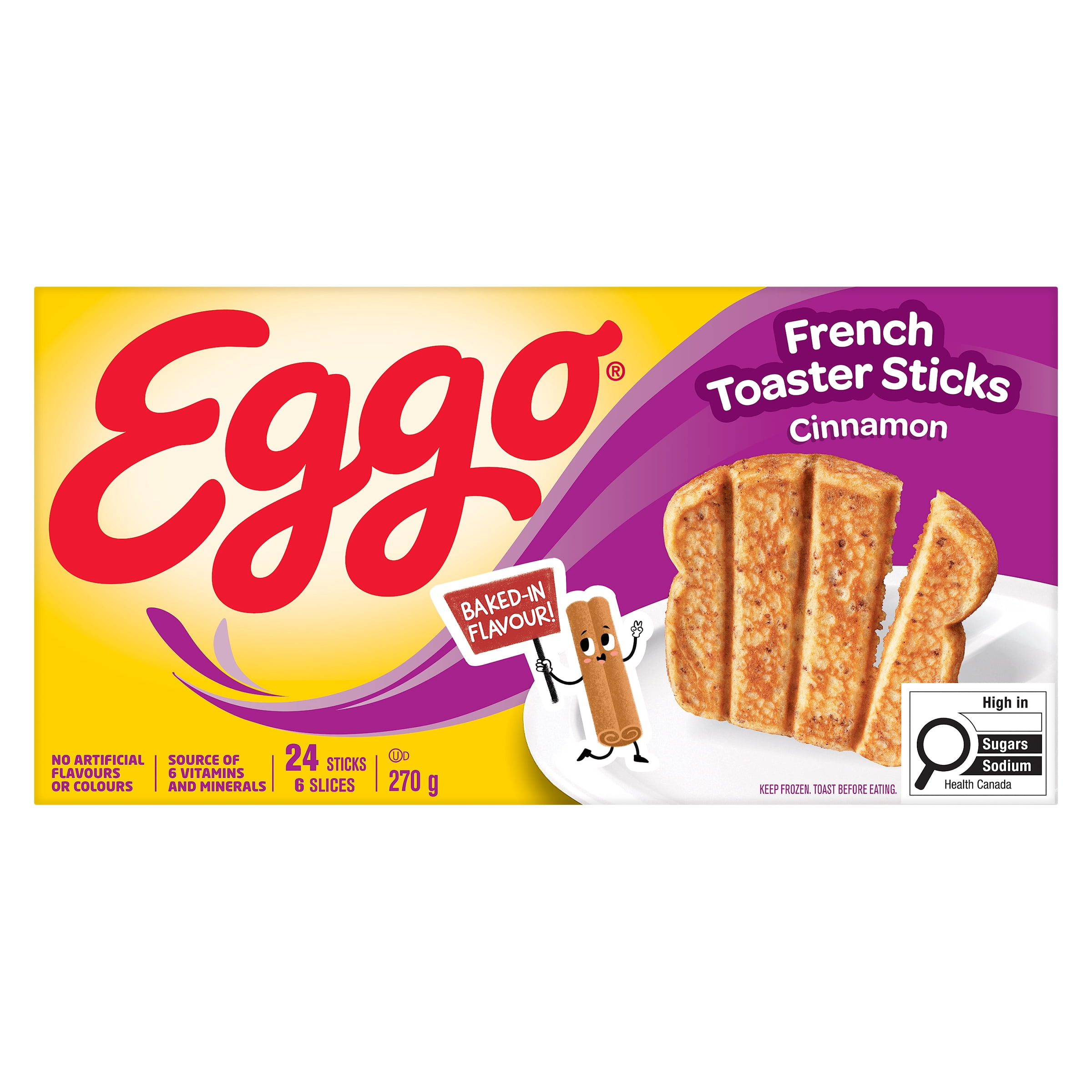 BÂTONNETS DE PAIN DORÉ KELLOGGS EGGO CANNELLE 270g BÂTONNETS DE PAIN DORÉ EGGO