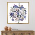 thumbnail image 3 of Designart Bouquet Peonies In White and Blue FLOAT FRAME WALL ART, 3 of 4