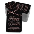 thumbnail image 1 of Inkdotpot 100 Pack Happy Diwali Favor Paper Tags Craft Real Rose Gold Foil Hang Tag, 1 of 1