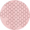 thumbnail image 1 of Ahgly Tapis Rond Lavable en Machine Intérieur Transitionnel Rose Corail Clair, 5 Pieds Rond, 1 of 7